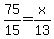 75%2F15=x%2F13