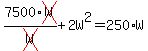 7500%2Across%28W%29%2Fcross%28W%29%2B2W%5E2=250%2AW