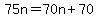 75n=70n%2B70