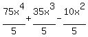 75x%5E4%2F5%2B35x%5E3%2F5-10x%5E2%2F5