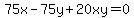 75x-75y%2B20xy=0