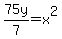 75y%2F7=x%5E2