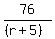 76%2F%28%28r%2B5%29%29