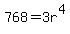 768=3r%5E4