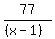77%2F%28%28x-1%29%29
