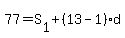 77=S%5B1%5D%2B%2813-1%29%2Ad