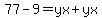 77-9=yx%2Byx