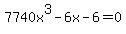 7740x%5E3-6x-6=0