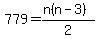 779+=+%28n%28n-3%29%29%2F2