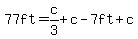 77ft=c%2F3%2Bc-7ft%2Bc