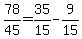 78%2F45=35%2F15-9%2F15