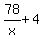 78%2Fx+%2B+4