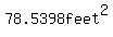 78.5398feet%5E2