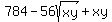 784+-+56sqrt%28xy%29+%2B+xy