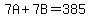 \"7A%2B7B=385\"