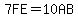 7FE=10AB