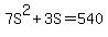 7S%5E2%2B3S=540