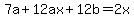 7a%2B12ax%2B12b=2x