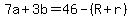 7a%2B3b=46-%28R%2Br%29