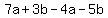 7a%2B3b-4a-5b