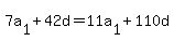 7a%5B1%5D+%2B+42d+=+11a%5B1%5D+%2B+110d