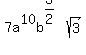 7a%5E10b%5E%283%2F2%29sqrt%283%29