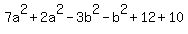 7a%5E2%2B2a%5E2-3b%5E2-b%5E2%2B12%2B10