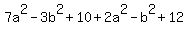 7a%5E2-3b%5E2%2B10%2B2a%5E2-b%5E2%2B12