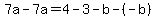 7a-7a+=+4-3+-+b-%28-b%29