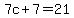 7c%2B7=21