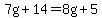 7g%2B14=8g%2B5