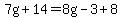 7g%2B14=8g-3%2B8