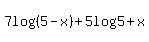 7log%28%285-x%29%29%2B5log%285%2Bx%29%29