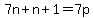 7n%2Bn%2B1=7p