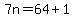 7n=64%2B1