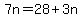 7n+=+28%2B3n