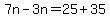 7n-3n=25%2B35