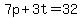 7p%2B3t=32