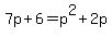 7p%2B6=p%5E2%2B2p