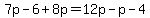 7p-6%2B8p=12p-p-4