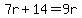 7r%2B14=9r