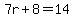 7r%2B8=14