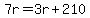 7r=3r%2B210