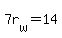 7r%5Bw%5D+=+14