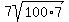 7sqrt%28100%2A7%29