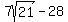 7sqrt%2821%29-28