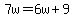 7w=6w%2B9