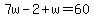 7w-2%2Bw=60