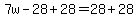 7w-28%2B28=28%2B28