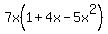 7x%281%2B4x-5x%5E2%29